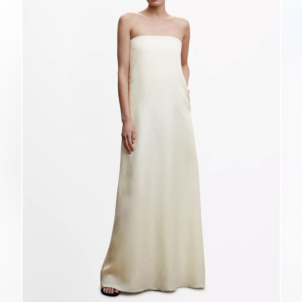 MANGO Strapless Dress